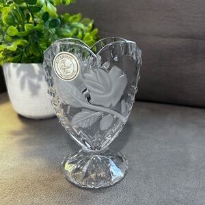 Anna Hutte Bleikristall 24% Lead Crystal Vase Rose Flower Made In Germany HG101